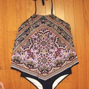 Women’s Halter-Style Kona Sol Bohemian style 2 Pc Bathing Suit Size XL